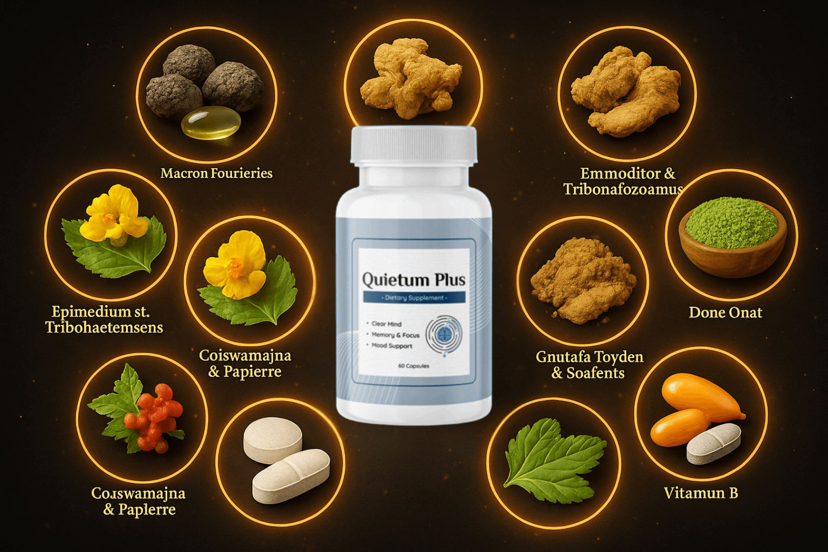 Visual representation of Quietum Plus ingredients